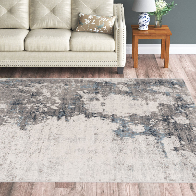 Trent Austin Design® Jemison Performance Ivory/Taupe/Cobalt Blue Rug